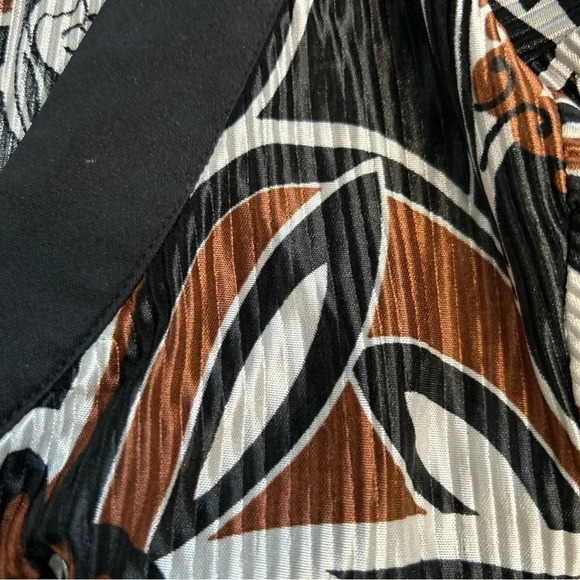 Women’s 2X Top Colorful Accordion Pleat Retro Print Jewel Boho Artsy Coquette - Picture 5 of 11